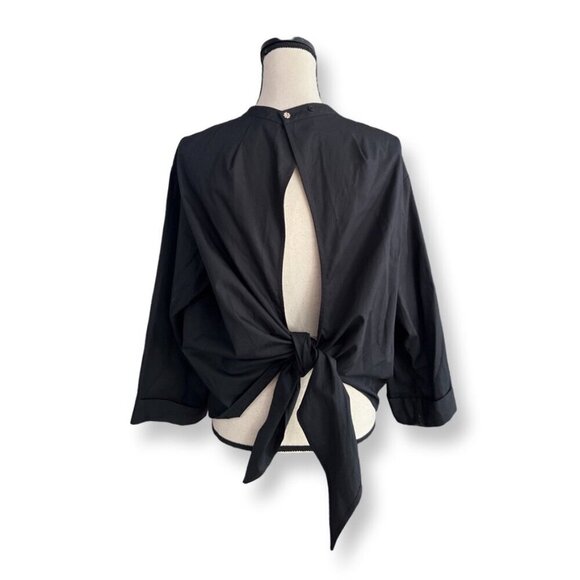 Maje cotton tie back cotton blouse size 1 - Picture 4 of 8